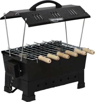 WELLBERG 2-in-1 1200W BBQ for Home Cooking, Versatile Options for Every Dish Charcoal & Electric Grill