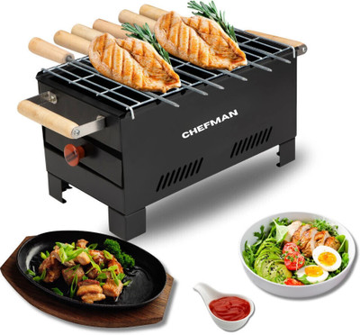 Chefman Outdoor Coal Barbeque Griller for Healthy Grilling & Picnic Cooking Adventures Charcoal Grill