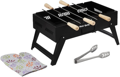 Hot Grill Charcoal mini table top barbeque with 4 skewers, 1 grill for home and picnic Charcoal Grill