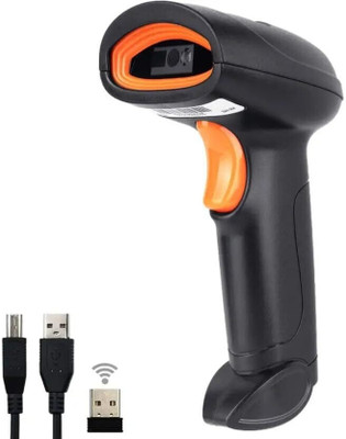 Q-IMAGE Wireless Scanner USB all in One Wireless Barcode Scanner with 2.4GHz Nano Wireless and USB Wired Buzzer Indicator Induction Scanning Laser Barcode Scanner 2D Camera Barcode Scanner(Handheld)