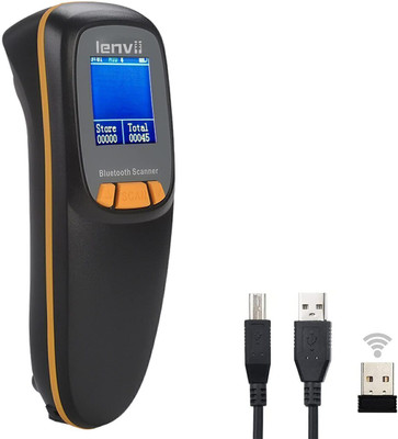 LENVII R777 Portable Bluetooth 2D Barcode Scanner 3-IN-1 (Wired /Wireless/Bluetooth) QR Code Scanner 2D Camera Barcode Scanner(Handheld)