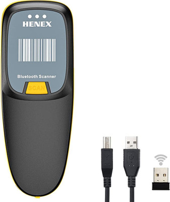HENEX HC-2000R Bluetooth 2D Barcode Scanner Wireless QR Code Scanner 2D Camera Barcode Scanner(Handheld)