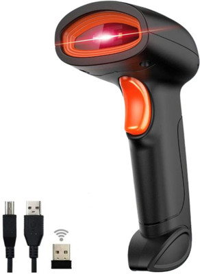 OnlyU HT20 Wireless 2.4GHz 2D & 1D Barcode Scanner (QR Code & Barcode Wired & Wireless Rechargeable Connectivity | Induction Scanning with Built-in Illumination Light 2D Camera Barcode Scanner(Handheld)