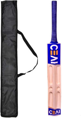 VVM HITMAN Scoop Design Poplar Cover Poplar Bat 1200 g Poplar Willow Cricket  Bat For 15+ Yrs(900-1100 g)
