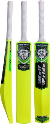 WOLF PRIDE Green & White Grip Double Blade Lemon -8 (Ideal for 15+) Plastic Tennis Bat-N PVC/Plastic Cricket  Bat For 15+ Yrs(800 g)