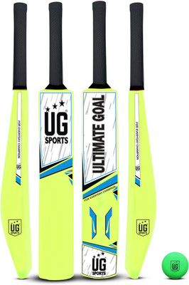 UG SPORTS PVC-Plastic Cricket Bat With Ball | Ideal for Synthetic Ball (Green, Size 4) PVC/Plastic Cricket  Bat For 10 - 12 Yrs(400 -450 g)