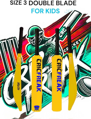 BSM CRICFREAK DOUBLE BLADE SIZE 3 PVC/Plastic Cricket  Bat For 8 Yrs(400 g)