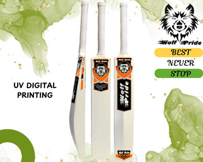 WOLF PRIDE WP Orange/W tennis bat ivory pvc/plastic double blade cricket bat Full Size 8 PVC/Plastic Cricket  Bat For 15+ Yrs(.800 g)