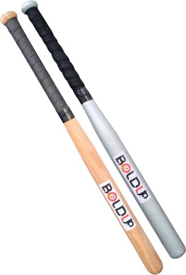 teestribe BOLDUP COMBO BASEBALL BAT FOR MEN AND WOMEN WOODEN (SILVER , NATURAL) Willow Baseball  Bat(700-900 g)