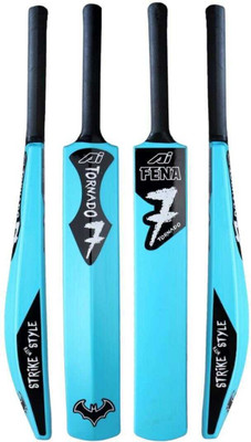 Fena Tornado White Cricket Hard Plastic Full Size PVC/Plastic Cricket Bat PVC/Plastic Cricket  Bat For 15+ Yrs(850-900 g)