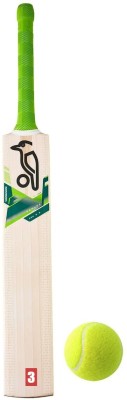 Pro Game Kookaburra Combo With 1 Tennis Ball Ideal for Kids/Boys/Girls (Size-03) Poplar Willow Cricket  Bat(500 g)