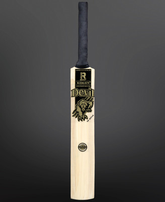 RUDRAYM Devil Kids Populer Willow Wood Scoop Tennis Bat & Cover | Size 6 | Boys & Girls Poplar Willow Cricket  Bat For 11 - 13 Yrs(700-900 g)