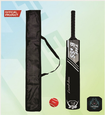 XTROKE Hard Plastic Cricket Bat With Ball & Bat Cover Poplar Willow Cricket  Bat For 15+ Yrs(0.8 kg)