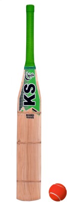 kushm Mongoose Bat For Hard And Soft Tennis Ball ( With 1 Pc Ball ) Kashmir Willow Cricket  Bat(1000-1100 g)