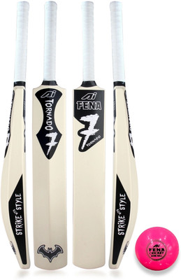 Fena Hard Plastic Cricket Bat Full Size With Wined Ball PVC/Plastic Cricket  Bat For 15+ Yrs(800-850 g)