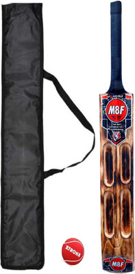 XTROKE Burn Edition Scoop Design with Ball & Cover Hard Hitting Lightweight Performance Poplar Willow Cricket  Bat For 10 - 12 Yrs(800 g)