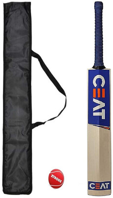 XTROKE Natural Popular Willow Cricket Bat With Ball & Bat Cover (1000 To 1200 g) Poplar Willow Cricket  Bat For 15+ Yrs(0.9 kg)