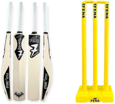 Fena Torando White Cricket Hard Plastic Full Size PVC/Plastic Cricket Bat PVC/Plastic Cricket  Bat For 15+ Yrs(900-950 g)