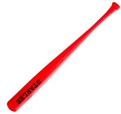 Yash industries meerut STARLEE-14 Heavy Duty Natural Wood Baseball Bat classic baseball {RED} Willow Baseball  Bat For 15+ Yrs(600 g)