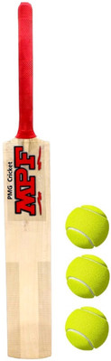 PMG Kohli Bat with 3 balls, Kids Junior Cricket Bat for 3-5 Years Boys Girls Poplar Willow Cricket  Bat For 4 - 5 Yrs(0.7 kg)