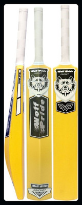 WOLF PRIDE WP White Sticker White Grip Yellow Plastic Cricket Bat_B65-WP109 PVC/Plastic Cricket  Bat For 15+ Yrs(800 g)
