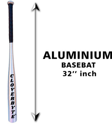 CLOVERBYTE 32'Inch Professional Light Weight Base Bat with Fine Grip Aluminium Baseball Bat For 15+ Yrs(490 g) CLOVERBYTE 32'Inch Professional Light Weight Base Bat with Fine Grip Aluminium Baseball Bat For 15+ Yrs(490 g)
