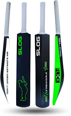 Flick THE ORIGINAL Slog Full Size Hard PLastic For tennis Ball (34 X 4.5 inch) PVC/Plastic Cricket  Bat For 15+ Yrs(800 g)