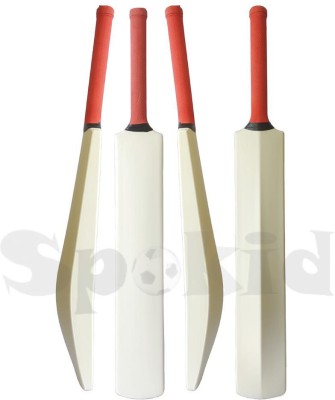 SPOKID Cricket Off-White for All Ages Play with Tennis and Wind Ball No.09 (Full Size) PVC/Plastic Cricket  Bat For 8 Yrs(800 g)