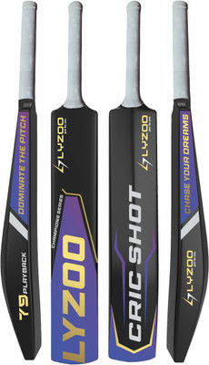 Lyzoo CRIC SHOT Full Size(34X4.5 inch) Heavy Duty Hard Fiber Cricket Bat PVC/Plastic Cricket  Bat For 15+ Yrs(830-850 g)