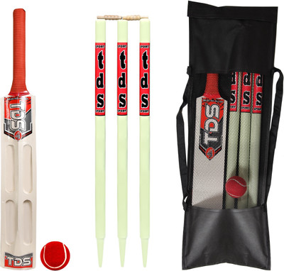 Hapto Indian Sports Wooden Kit Size 4 no 4 Scoop Age( 7 to 8 Year) Poplar Willow Cricket  Bat For 8 Yrs(1.1 kg)
