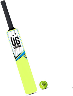 UG SPORTS Plastic Cricket Bat | Ideal for Tennis Ball Play | (Green Bat, Size 3) PVC/Plastic Cricket  Bat For 9 - 11 Yrs(350 - 400 g)