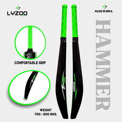 Lyzoo Pvc Poplar Willow Bat Full size PVC/Plastic Cricket  Bat For 15+ Yrs(800-850 g)