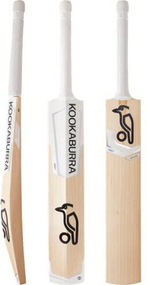 Y2M Pro white KOOKA GHOST LEATHER FULL SIZE BAT English Willow Cricket  Bat For 15+ Yrs(900-1100 g)