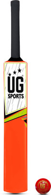 ULTIMATE GOAL Plastic Cricket Bat With Ball |UV Digital Printing |Green (Orange, Size 3) PVC/Plastic Cricket  Bat For 9 - 11 Yrs(380-400 g)