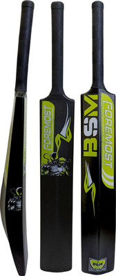 BSM FOREMOST Yellow White Tennis Ball Lemon PVC/Plastic Cricket Bat for all age PVC/Plastic Cricket  Bat For 15+ Yrs(800 g)