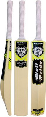 WOLF PRIDE WP Yellow & White Grip Ivory Cricket Bat Size 8 PVC/Plastic Cricket  Bat For 15+ Yrs(850 g)