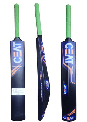 Ceat six hitman Very Strong PVC Black Beauty Full Size PVC/Plastic Cricket  Bat For 15+ Yrs(800 g)
