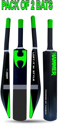 Jaspo Hammer Heavy Duty Plastic Cricket Bat,Full Size (34” X 4.5”inches)(Pack of 2) PVC/Plastic Cricket  Bat(850-880 g)