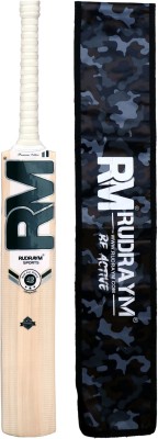 RUDRAYM RM Bruiser Edition Leather Cricket Bat Singapore Full Cane Handle Kashmir Willow Cricket  Bat For 15+ Yrs(900-1100 g)