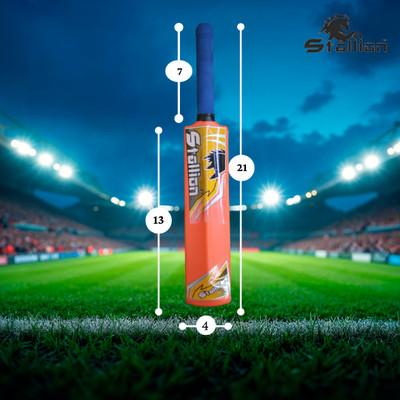 Stallion Cricket Plastic Bat Size 0 for Kids | Lightweight & Durable | Ideal for Kids PVC/Plastic Cricket  Bat For Below 4 Yrs(213 g)