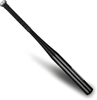 HACKERX 34 Inches Aluminum Alloy Baseball bat with Rubber Grip (Black) Aluminium Baseball  Bat For 15+ Yrs(1100 g)
