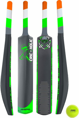 Jaspo CRIC-Holic Senior Plastic Cricket Full Size Bat with Soft Cricket Ball Combo PVC/Plastic Cricket  Bat For 15+ Yrs(1.300 kg)
