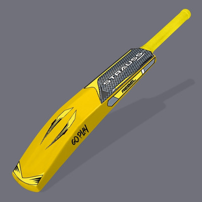Strauss Rebel , Size SH / Full Size (34 X 4.5 inch) For All Age Groups (Yellow) PVC/Plastic Cricket  Bat For 15+ Yrs(850-900 g)