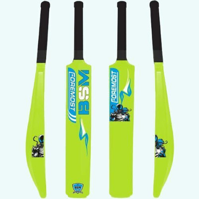 BSM FOREMOST Blue Tennis Ball Heavy Duty Lemon Plastic Cricket Bat Size 8 (.800 kg) PVC/Plastic Cricket  Bat For 15+ Yrs(800 g)