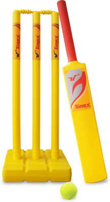 VINEX Plastic Cricket Bat & Wicket Set - Includes 1 Bat (Size-2), Tennis Ball, Stumps PVC/Plastic Cricket  Bat For 4 - 5 Yrs(1200 g)