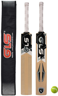 GLS Slogger Cricket Tennis Full Size with Free Tetron Cover and Tennis Ball Poplar Willow Cricket  Bat For 15+ Yrs(800-1000 g)