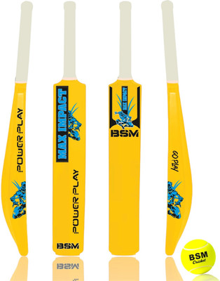 BSM MAXIMPACT WITH TENNIS BALL size 8 full size PVC/Plastic Cricket  Bat For 15+ Yrs(750-800 g)