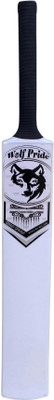 WOLF PRIDE Wild B/White Tennis Ball PVC/Plastic White Double Blade Full Size-8 Cricket Bat PVC/Plastic Cricket  Bat For 15+ Yrs(.800 g)