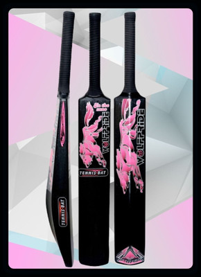 WOLF PRIDE In The Zone Pink Sticker Black Grip Black Plastic Cricket Bat_B47-WP122_PK305 PVC/Plastic Cricket  Bat For 9 - 11 Yrs(800 g)