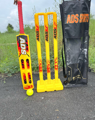 Ads sports Hard tennis pvc cricket set PVC/Plastic Cricket  Bat For 15+ Yrs(2 kg)